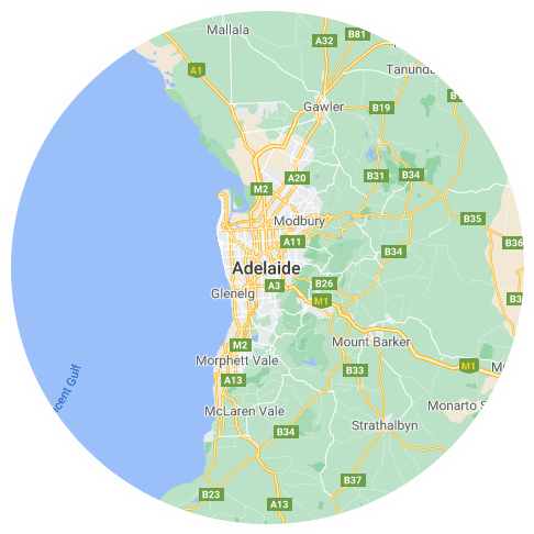 Map of Adelaide, SA