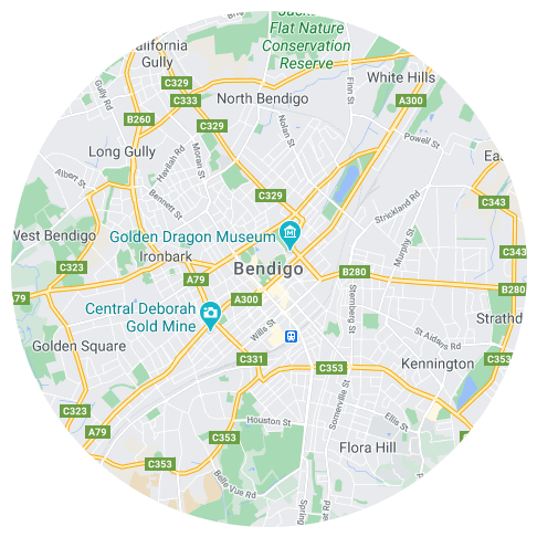 Map of Bendigo, VIC