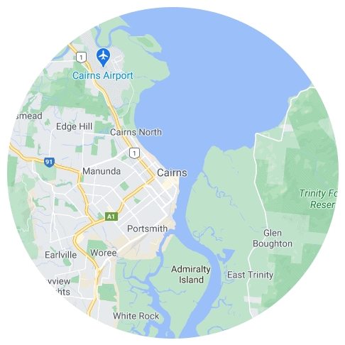 Map of Cairns, QLD