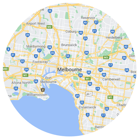 Map of Melbourne, VIC