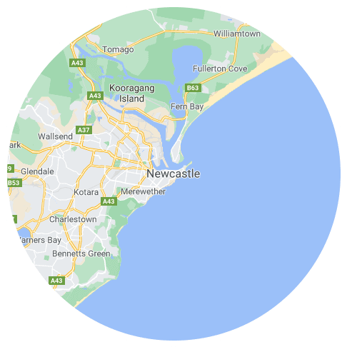 Map of Newcastle, NSW