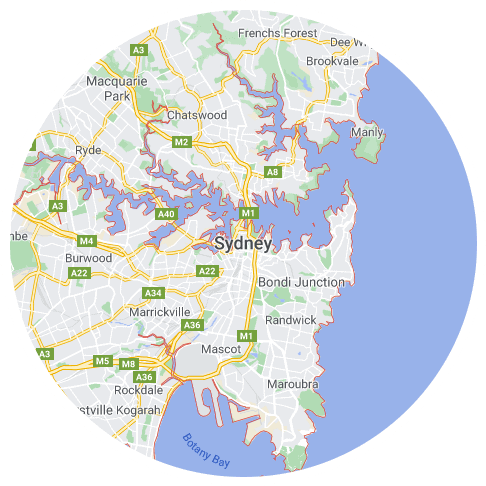 Map of Sydney, NSW