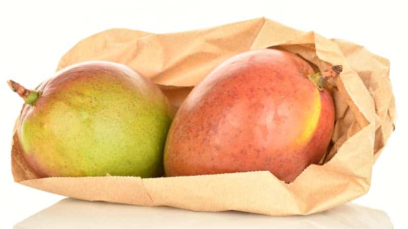 mangoes in paper bag