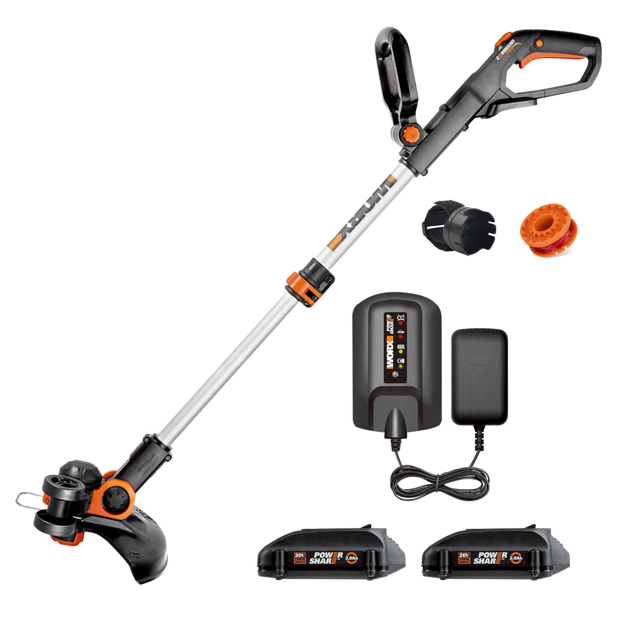 Word Powershare Cordless String Trimmer and Edger with Two Batteries